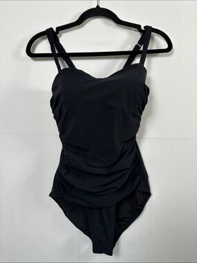 Profile By Gottex Tummy Control One Piece Swimsuit Black Size 10D NWOT